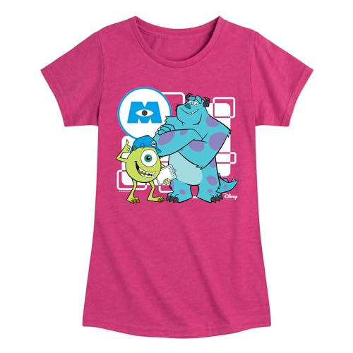 Disney Monsters Inc. - Mike and Sully - Toddler & Youth Girls Short Sleeve Graphic T-Shirt