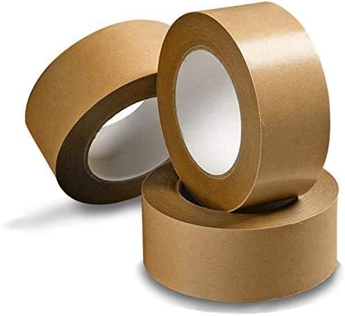 Indigo® Premium Brown Framers Tape - Self Adhesive Picture Framing Masking Backing Packaging Tape (75mm x 50m, Pack of 1)