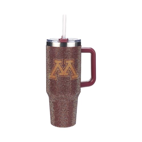 Image of The Memory Company Officially Licensed 40oz TC Bling Game Day Tumbler with Vintage Logo, University of Minnesota