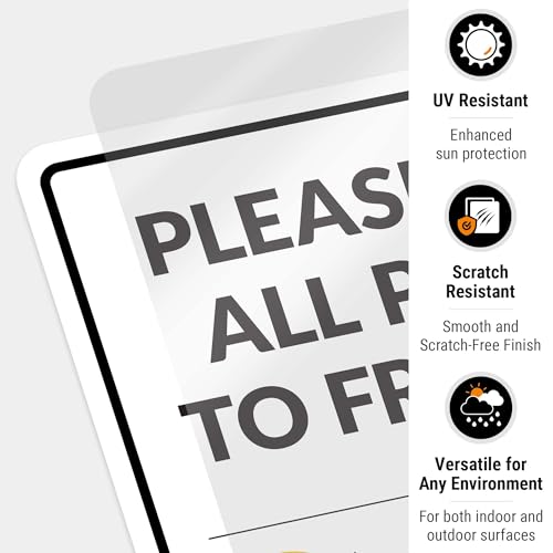 Image of Package Delivery Sign, Delivery Instructions Deliver All Package to Front Door Sign, 10x7 Inches, 4 Mil Vinyl Decal Stickers Weather Resistant, Made in USA