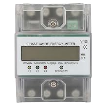 DTM024 220/380V 5-80A Power Meter, Energy Consumption Digital Electric Power Meter, 3 Phase 4P KWh Digital Power Meter with LCD for Power Metering Systems