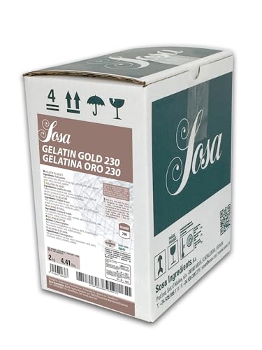 SOSA hojas de gelatina oro 230 bloom - Caja 2 kgs