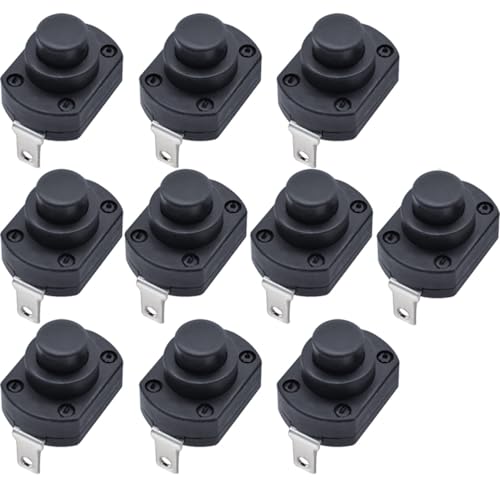 Gebildet 10Uds 18 * 13 Micro Mini Interruptor de Encendido/Apagado 10A 250V Interruptor de Botón de Bloqueo Automático para DIY SMD linterna tipo KAN-9A