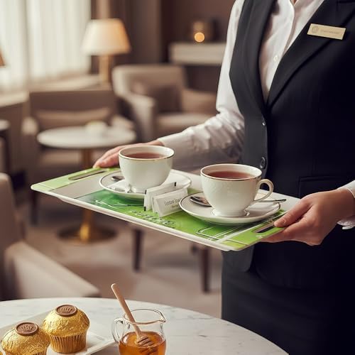 Image of U.P.C Tray Set for Serving Snacks, Multi-Use Nashta Plate & Kitchen's Tea Tray, Perfect Tray Sets for Hosting Guests at Home, Serving Tray Set of 3, Trays for Kitchen. (VIL03-PK2)