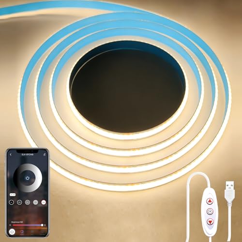 Tira de luces LED COB 6ft USB luz blanca cálida miniatura 1