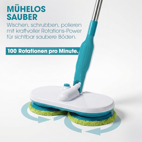 Hurricane Floating Mop elektrischer Bodenwischer – Akku Wischer zum mühelosen Wischen, Schrubben...