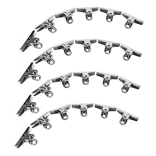 Cabilock 25Pcs Stainless Steel Money Clip Small Practical Clip Holder for Organizing Receipts Checks Cash Cards for Office Use and