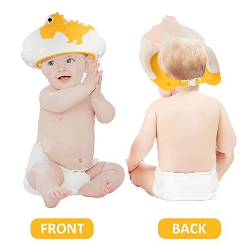 Image of 4Pcs Shower Caps Shower Crown Adjustable Bath Hat Cute Shampoo Cap Bath Shower Ear Covers for, Hair Washing Cap for