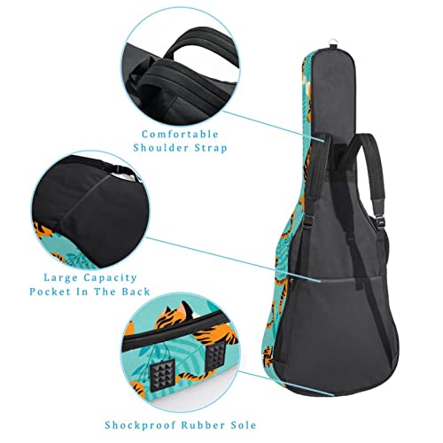 Étui de protection rembourré pour guitare classique acoustique Motif tigre Bleu/vert, Multicolore 01., 42.9×16.9×4.7 in… - Les Beatles, Paul McCartney, John Lennon, RIngo Starr, George Harrison Étui de protection rembourré pour guitare classique acoustique Motif tigre Bleu/vert, Multicolore 01., 42.9x16.9x4.7 in… – Image 4