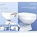 SEAFLO 12V Quiet Flush Electric Marine Toilet/Head, Freshwater (Regular) - Soft Close Seat, Single Button Flush Switch Panel, Built-In Macerator, For Boat/Yacht, CE & RoHs Certified, 4 Year Warranty!