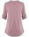 Quinee Nursing Shirts for Breastfeeding, Womens Nursing Tops Summer V Neck 3/4 Sleeve Double Layers Breastfeeding Shirts Maternity Nursing Tops & Tees Rose Red XL