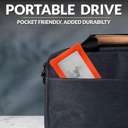 Image of GAZELLE 500 GB Warrior External Hard Drive Rugged, Metal Body, Shockproof, Water-Resistant,2-in-1 Type C & USB 3.0, Compatible with PC, Mac, PS4, Mobile, Tablet 1 Year Warranty (Orange)