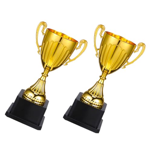 BESPORTBLE 2pcs Portable Award Trophy Cup Delicate Small Trophy Decor for Party Competition Ceremony Winner Appreciation