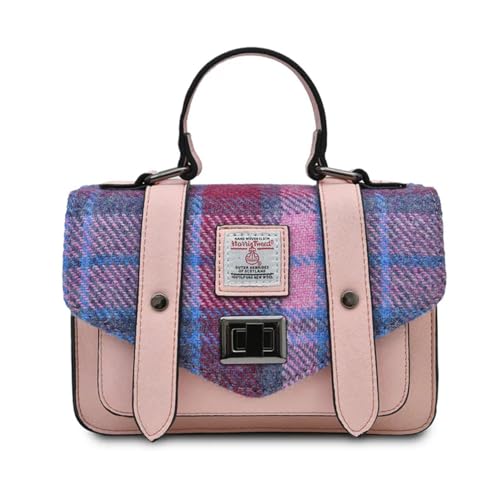 Image of Islander Harris Tweed Mini Satchel, Handbag for Women, Flap and Microfiber Leather