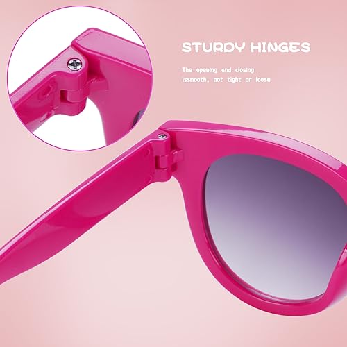 XINBO LOOK Kids fashionable Pink Sunglasses With Floral Decoration, for Kids Age 3-10, Toddler Sunglasses Girls UV Protection3