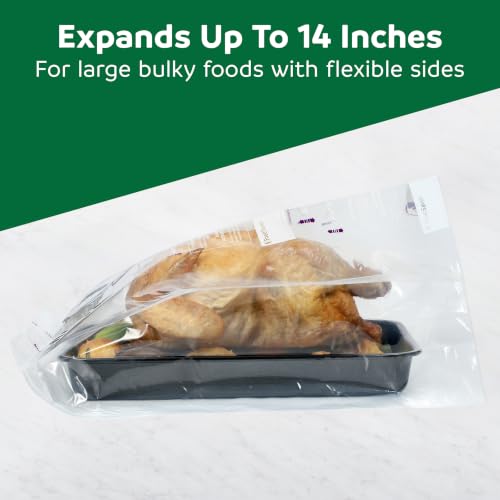 Image of FoodSaver Heavy Duty Vacuum Sealer Rolls, 2 Pack XL 11 inch x 16' Rolls (32 Total Feet), Expands to 14 inch, BPA-Free Bags for Storage, Sous Vide, Meal Prep