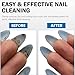 CLAWD Nail Brush for Cleaning Fingernails | Soft Bristle Portable Travel Nail Cleaner Brush for Women | Blue
