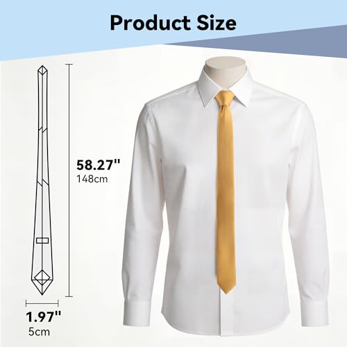 Image of Skinny Tie Men Women 2 inch (5CM) Slim Necktie Solid Thin Ties Formal