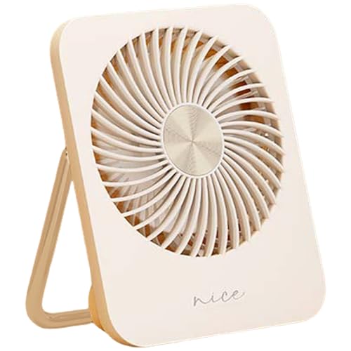 Ventilador de escritorio pequeño con carga USB, 3 velocidades, potente flujo de aire, ventilador de oficina