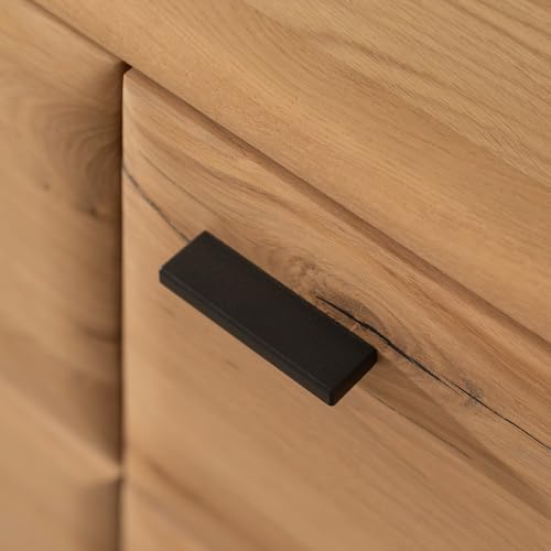 Lomadox Wohnwand Wohnmöbel Set in Eiche massiv geölt 2-teilig, 1 Wandboard, 1 Lowboard – Bild 4