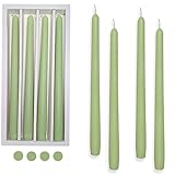 Taper Candles Scent Candle Sticks,Gedengni 10 Inch Green Candlesticks Scented Tapered Candle Long Candles for Dinner Decor Housewarming Gift Idea,4pcs (8D4PC-GREEN-G4)