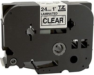 Bulk Compatible TZe151, TZ151, Replacement for P-Touch Label Tape, 1" x 26', Black on Clear: CBTZ151 (6 P Touch Label Cartridges)