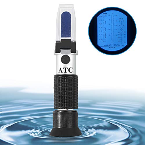 AUTOUTLET Refractómetro Anticongelante, 4 en 1 Probador de Refrigerante Multifuncional, para Verificar el Punto de Congelación, la Acidez de la batería, y la Concentración de Urea para Vehículos.