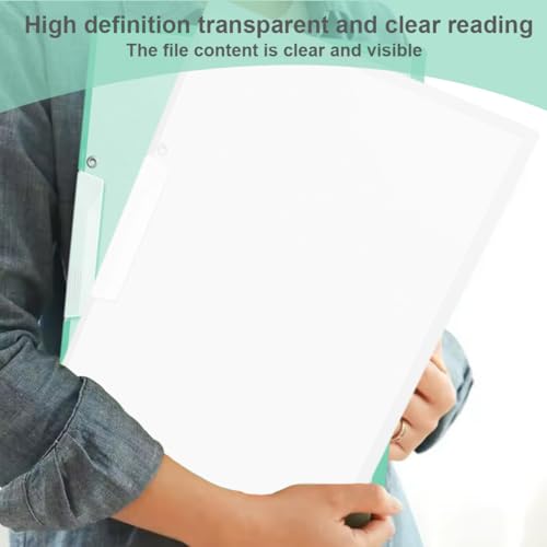 3 Kunststoff-A4-Berichtsmappen mit drehbarem seitlichen Verschluss, A4-Bindemappen mit Clip für Schule und Büro (A)