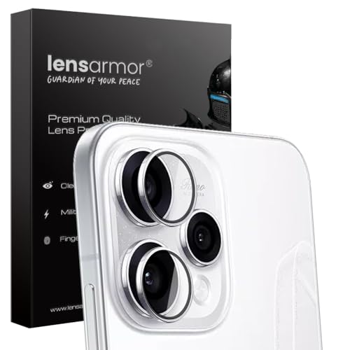 Image of Lensarmor Compatible with Oppo Reno 15 Camera Lens Protector - Silver (1 Pack) | Premium 9H Tempered Glass, Military-Grade Protection, Scratch & Impact Resistant, Perfect Fit