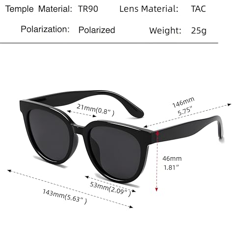Polarized Sunglasses for Women Men, Classic Retro Mirrored Reflective Square Designer Style Sun Glasses4