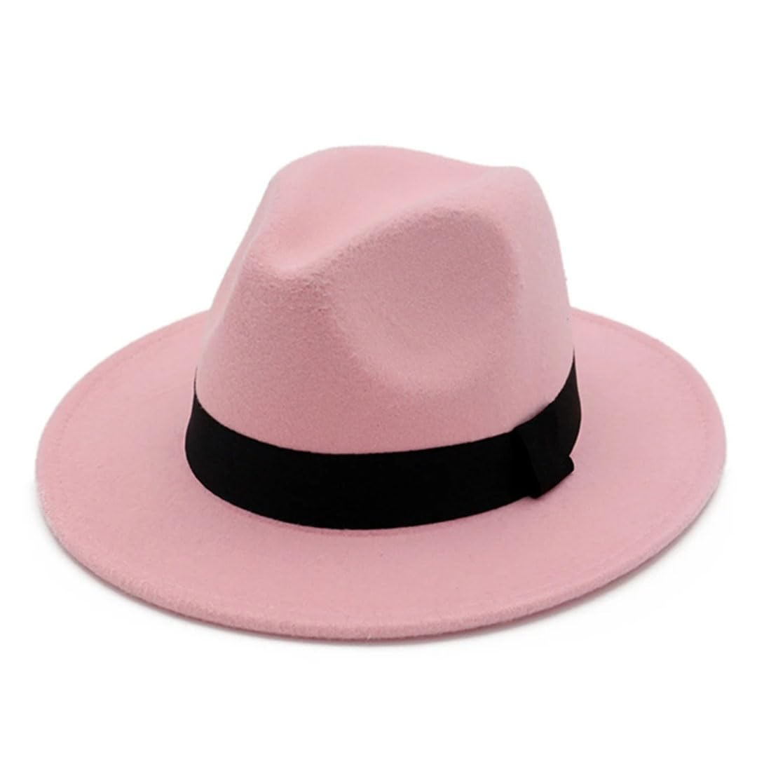 Unisex czapki fedora dżentelmen wełniana czapka szara czapka jazzowa top szerokie rondo zimowa filcowa czapka
