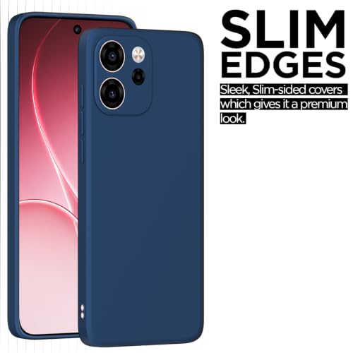 Image of Outlouders Back Cover for Oppo Reno 15F 5G | Camera Protection | Durable Soft Matte Silicone Bumper Case (Blue)