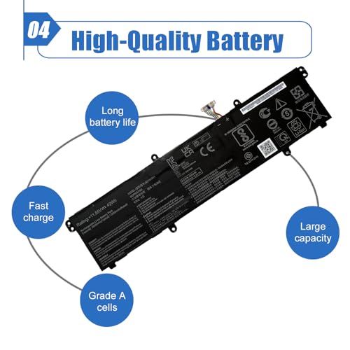 Image of 42Wh B31N1911 Battery Replacement for ASUS VivoBook Flip 14 TM420IA M413 M413DA TM420IA F413 K413 X413 Series Laptop C31N1911 0B200-03580000 0B200-03750000 B0B200-03580300 11.55V 3640mAh