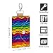 RLDOBOFE Gay Pride Rainbow Pattern1 Leather Key Case,Fashionable Credit Card Holder Slim Multi Card Keychain Pouch Travel Portable Keychain Wallet