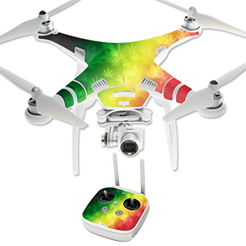 MightySkins Decal Skin Wrap For DJI Phantom 3 Standard Drone - Rasta Flag Design, Protective Vinyl Sticker - View #12
