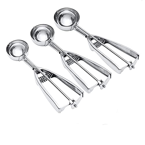 �A�C�X�N���[���X�v�[�� �A�C�X�N���[���f�B�b�V���[ ���蔲���X�v�[�� 3�Z�b�g �X�e�����X�X�`�[���� ���@�\ ���� ��� �֗� ���H�X �����p �L�b�`�� �Ɩ��p ���`�X�v�[�� 3pcs -