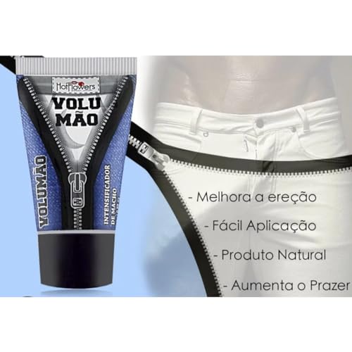 Gel Lubrificante Masculino Volumão Retardante Hot Flowers 25g Kamin