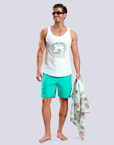 Image of G Gradual Mens Swim Trunks with Compression Liner 7 inch /9'' Quick Dry Board Shorts Swimsuit Bathing Suit for Men Zipper Pockets
