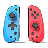 Wireless Custom Switch Joy Pad Controllers L/R Left and Right Remotes Compatible for Nintendo Switch Joy-Con's Replacement-Red/Blue