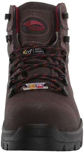 Image of Avenger Foundation Work Boots for Men - Waterproof, Non-Slip, PR, EH, Met Guard, Carbon Toe Safety Shoes - ASTM F2413, Brown