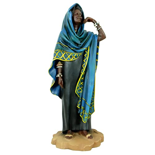 PDTXCLS Fair Trade Castagna African Tuareq Woman Alabaster Resin Figurine