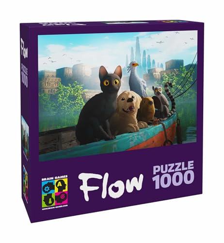 Brain Games - Puzzle Flow Animaux sur Le Bâteau - Puzzle sur Le Décor du Film D'animation Multi-Primé Flow - Golden Globe, César et Oscar du Meilleur Film d'animation
