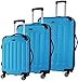 Produktbild Shaik® Hartschalen-Koffer Trolley Rollkoffer Reisekoffer mit TSA-Schloss und 4 Rollen (Türkis, 3er Set)