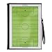 Tobefore Portable PU Leather Cover Soccer Coaching Clipboard Tactical Magnetic Board Kit with Dry Erase, Marker Pen, Magnet Buttons, Color Football Board