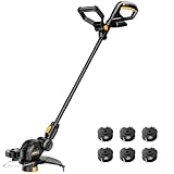 HEINPRO Cordless String Trimmer Compatible with Dewalt 20V MAX Battery, 12-Inch Electric Weed Wacker, Auto Line Feed, Weed Eater Battery Powered Grass Trimmer, w/ 6 Line Spools, Black(Tool Only)