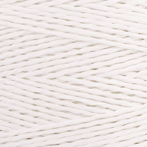 Image of Raffia Yarn for Crochet Bags Raffia Ribbon for Gift Wrapping 2mm X 328 Yards Raffia String Paper Ribbon Yarn for Sun Hat Beach Bag Crochet Crafting DIY Crafts