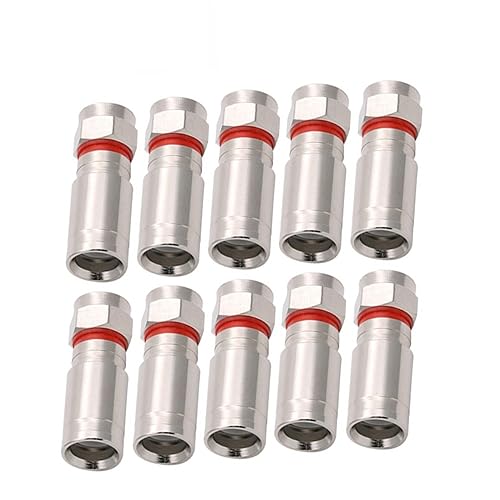 Connecteur de compression RG6 F mâle pour prise TV et câble coaxial blindé