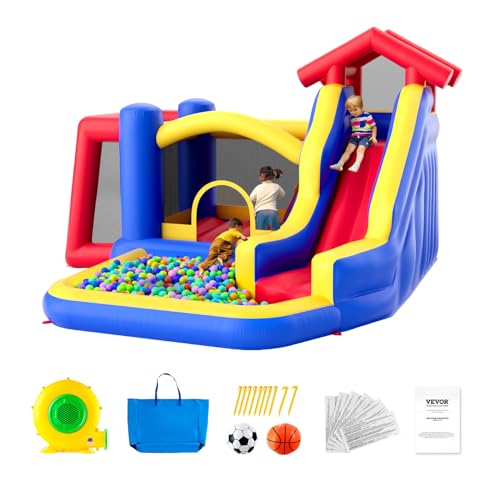 VEVOR Castello Gonfiabile, Trampolino da Gioco per Esterni,...