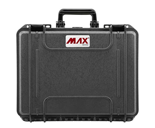 Max Cases - Valigetta Con Spugna Cubettata per Trasportare e Proteggere Apparecchiature e Materiali Sensibili, MAX380H160S, Dimensioni Interne 380 x 270 x 160 mm