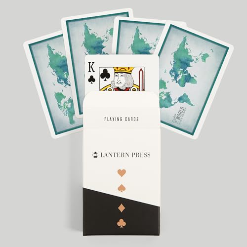 Baraja de poker Lantern Press World Map, 52 cartas miniatura 6
